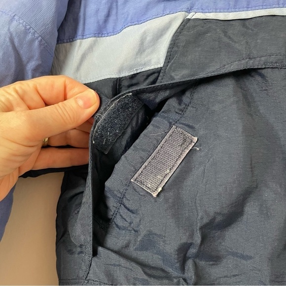 Columbia Winter Coat | Turtleneck, Zip & Snap Closure | Blue & Black | Size 7 - Picture 3 of 10